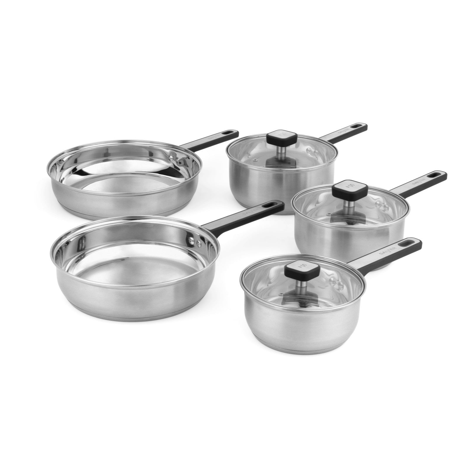 Salter Expert 5-Piece Stainless Steel Pan Set , PFAS-Free - New 🏴