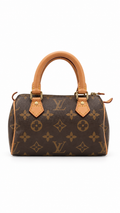 Authentic Louis Vuitton Mini Speedy Brown Monogram Handbag - Authenticity Guaranteed