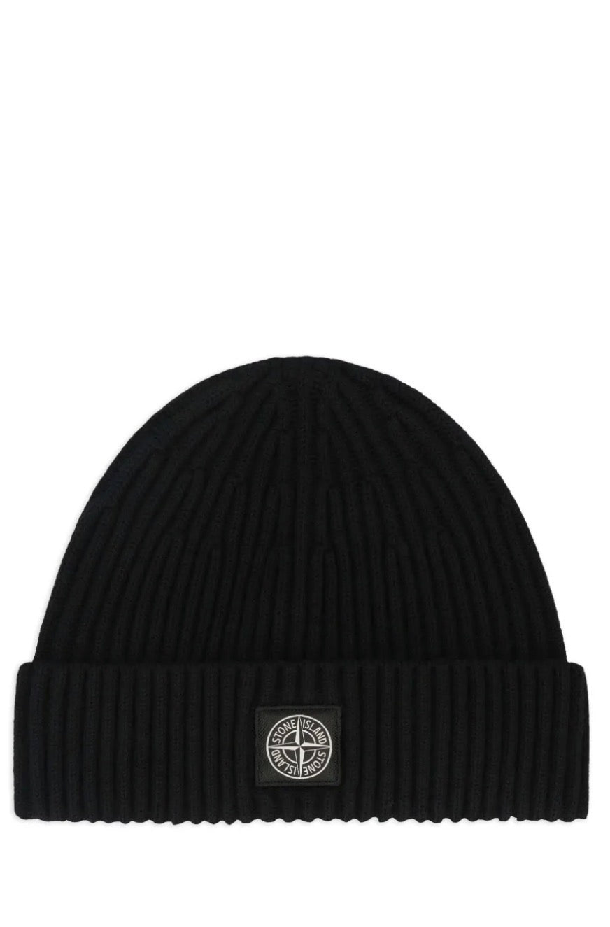 Stone Island Black Beanie