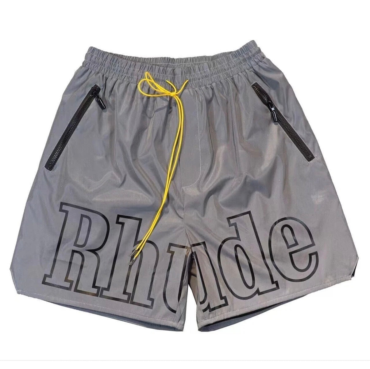 RHUDE Mens Silver Grey Track Shorts - Large - New🏴