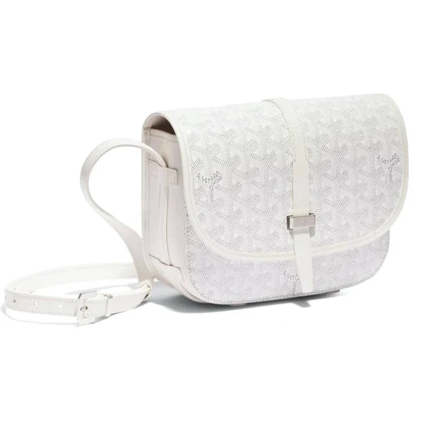 Goyard Belvedere PM White In
Canvas/Cowhide With Palladium-Tone