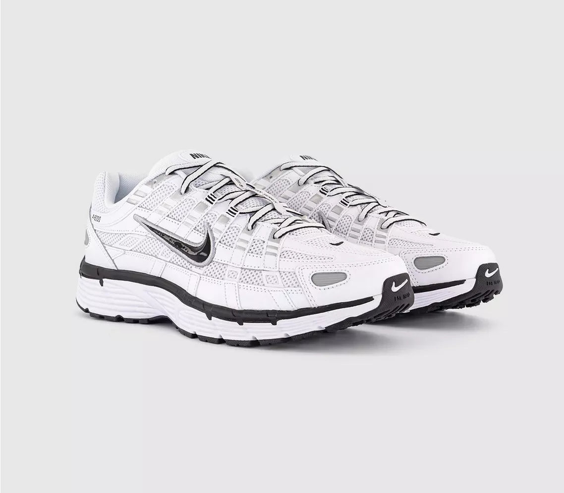 Nike P-6000 White Black Metallic Silver - New 🏴