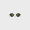 NEW Metal Triomphe Celine CL40235U Gold/Grey Lens Oval Women's Sunglasses 🏴