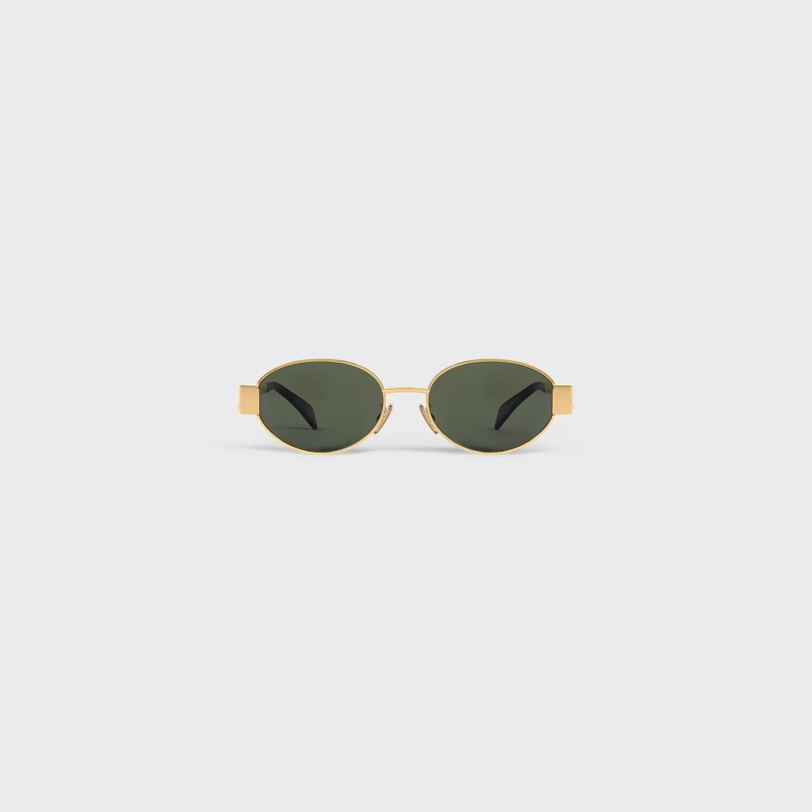 NEW Metal Triomphe Celine CL40235U Gold/Grey Lens Oval Women's Sunglasses 🏴