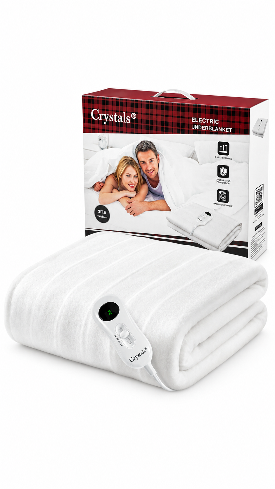Electric Heated Under Blanket Comfort Control Fast Heat Up Cosy Warm Washable
