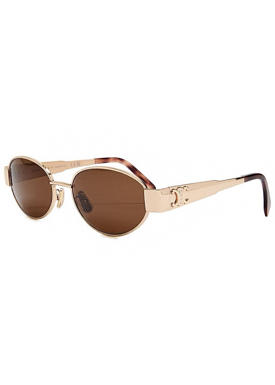 CÉLINE Sunglasses Gold Metal Triomphe Sunglass - used 🏴