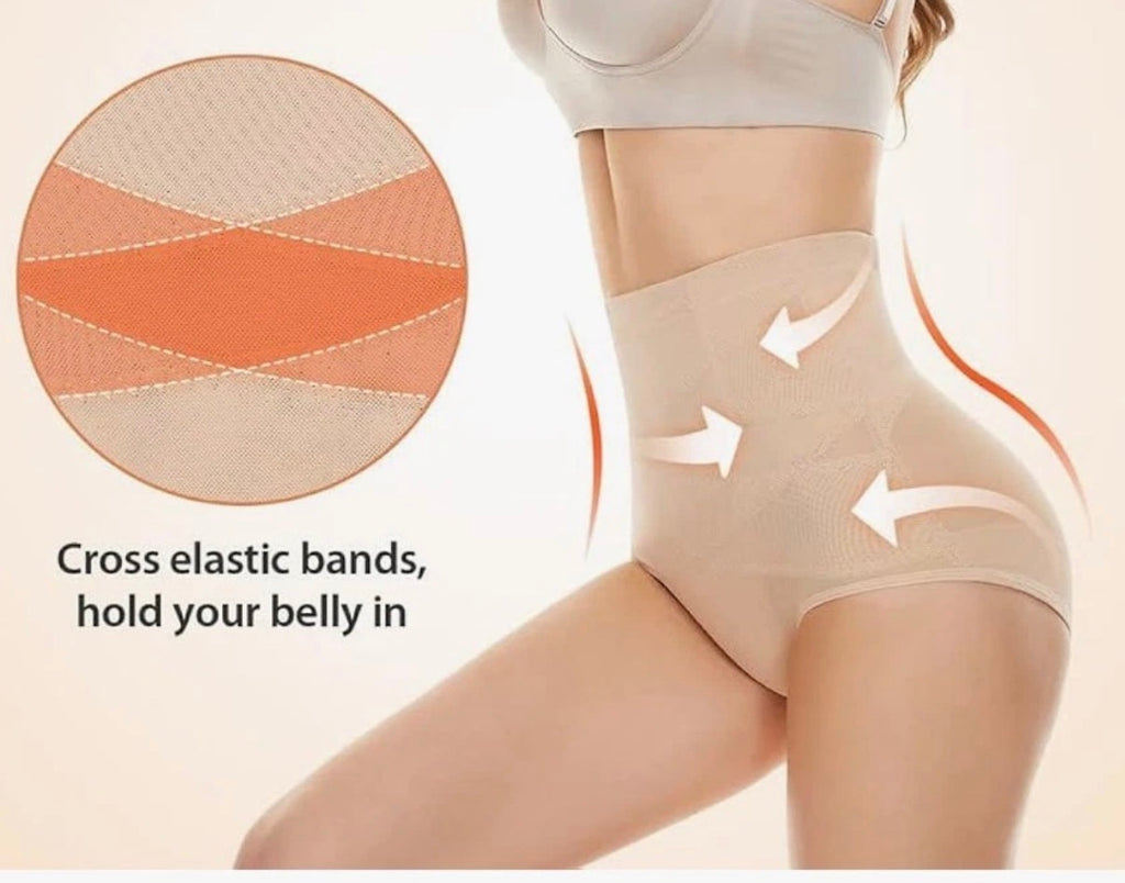 Women's  stretchy Tummy Control Knickers High Waist Shapewear in Beige or Black🏴