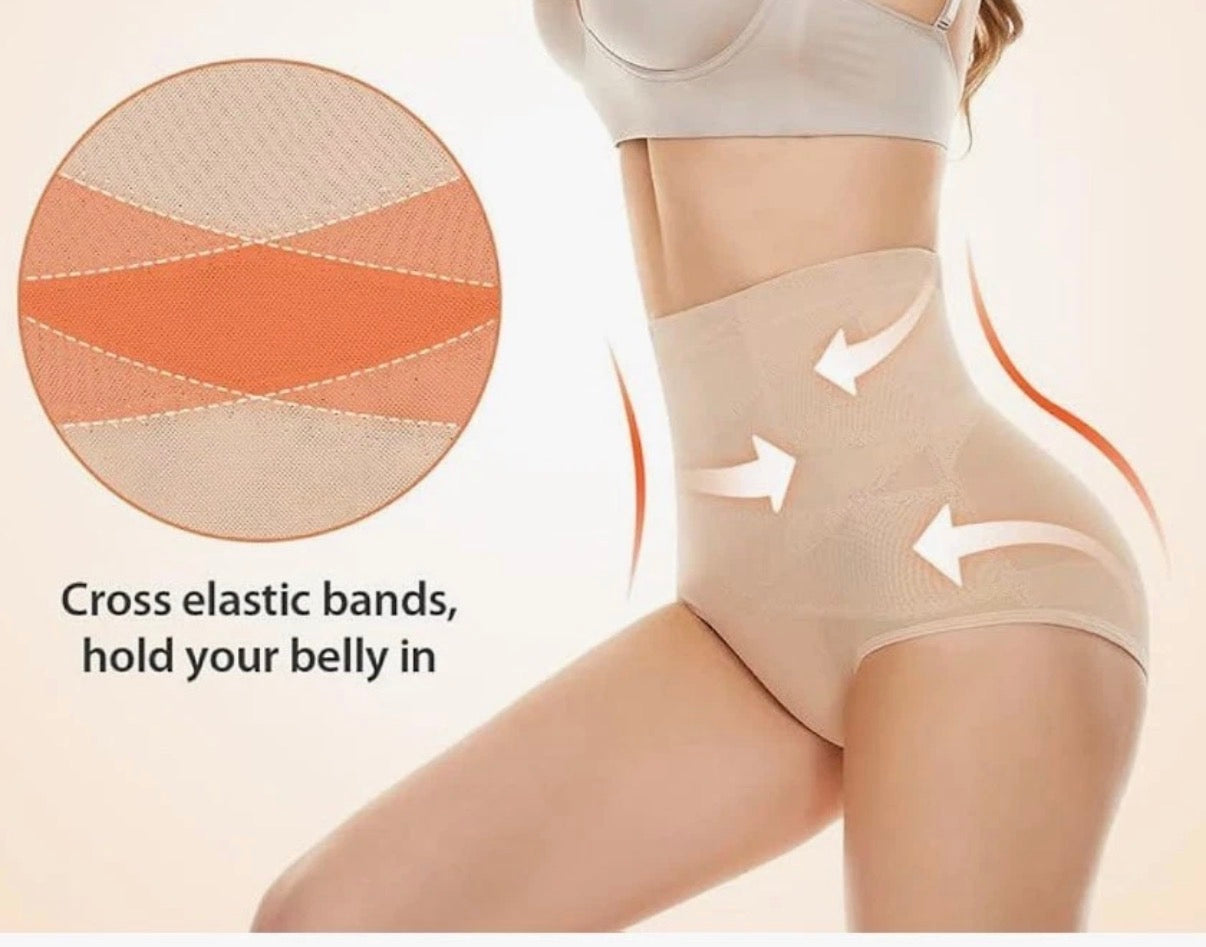 Women's  stretchy Tummy Control Knickers High Waist Shapewear in Beige or Black🏴