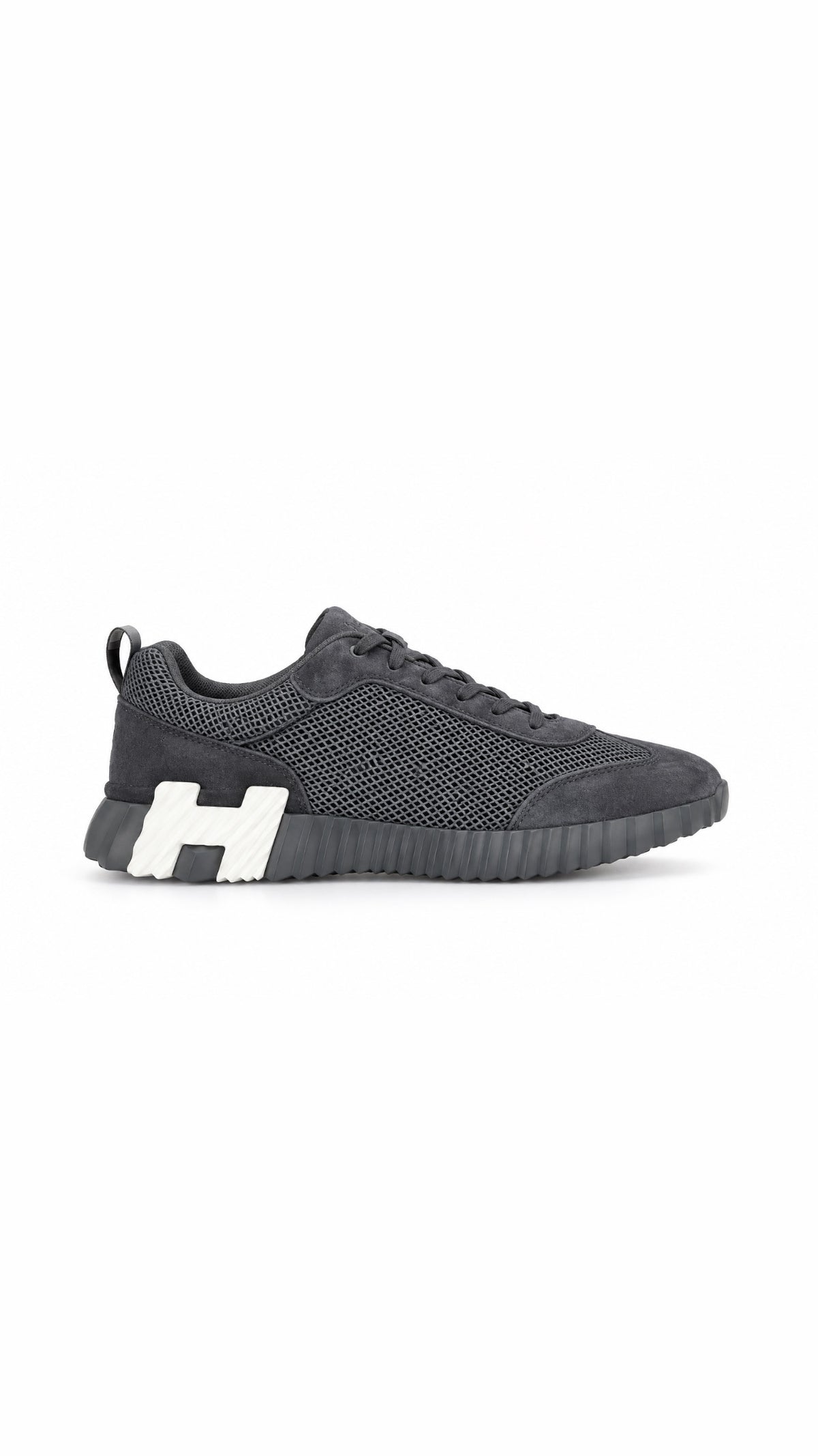 Hermes Bouncing Sneakers Grey White Mesh