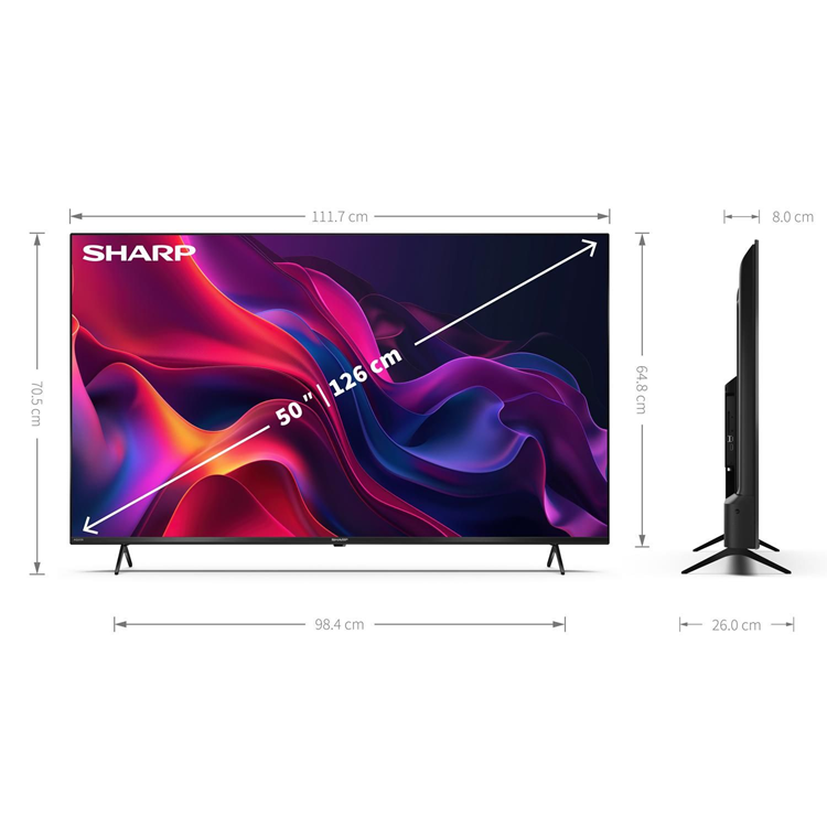 Sharp 4T-C50GK4245KB 50" Smart TiVo TV 4K UHD Frameless Design Black - Like new 🏴
