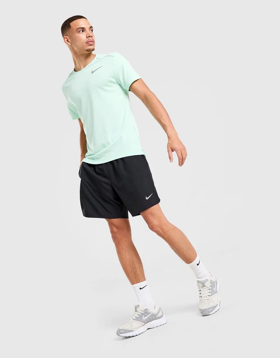 Nike Dri-FIT Running Set Mens Medium Green T-Shirt Black Shorts Gym NEW 🏴
