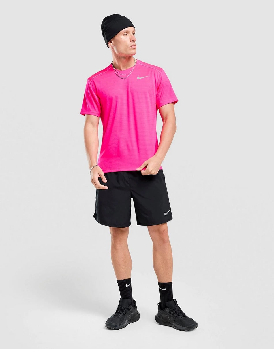 Nike Dri-FIT Running Set Mens Medium Pink T-Shirt Black Shorts Gym NEW 🏴
