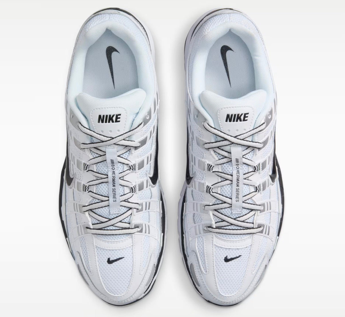 Nike P-6000 - White Metallic Silver Black - New 🏴