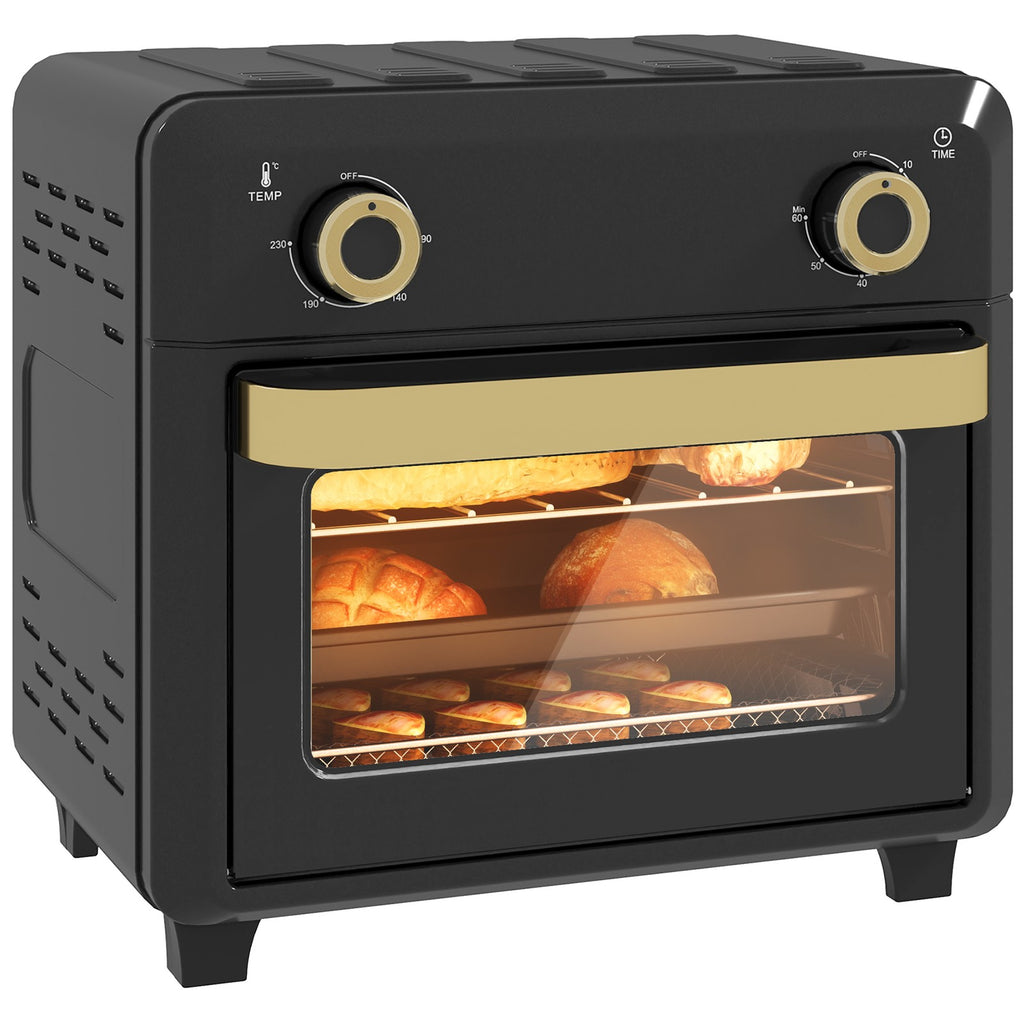 HOMCOM 10L Air Fryer Oven, Electric Oven, Grill, Roast, Bake, 1000W, Black - New 🏴