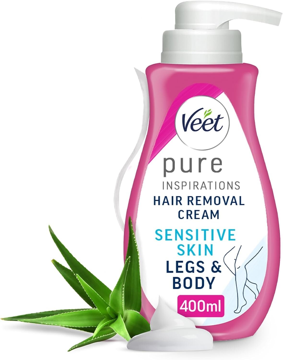 VEET Cream Hair Removal Sensitive Skin Pump 400ml - New 🏴