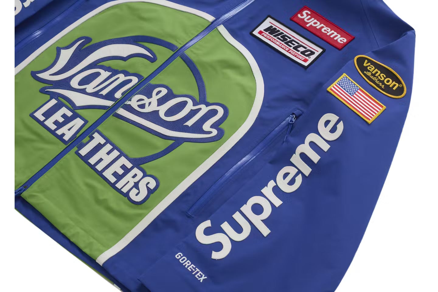 Supreme Vanson Leathers GORE-TEX Shell Jacket - Royal Blue - Multiple Sizes 🌀