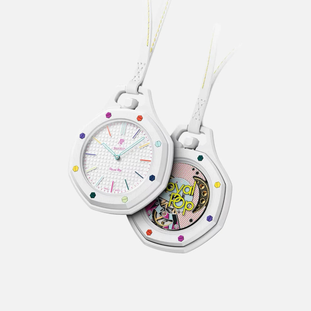 AP x Swatch Royal Pop Huit Blanc With Box And Bag And Receipt