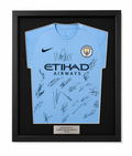 Manchester City 2017/18 Signed & Framed Shirt