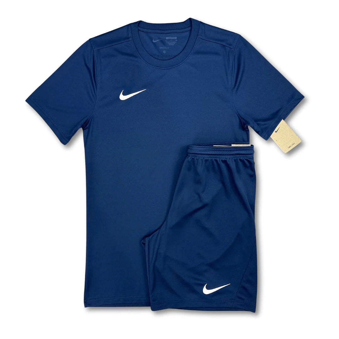 Nike Dri Fit Academy T-Shirt Top and Shorts Set - Obsidian Navy Blue - New
