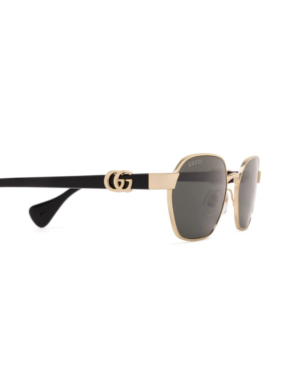 Gucci Sunglasses Black Gold With Velvet Hard Case round GG 🏴☑️