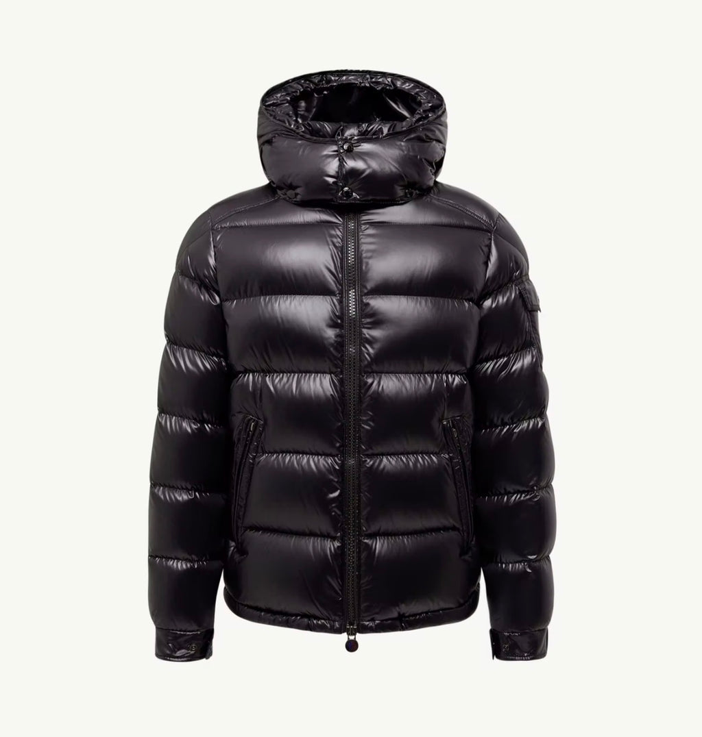 'Sale' Moncler Maya Black Hooded Short Down Jacket - Multiple Sizes