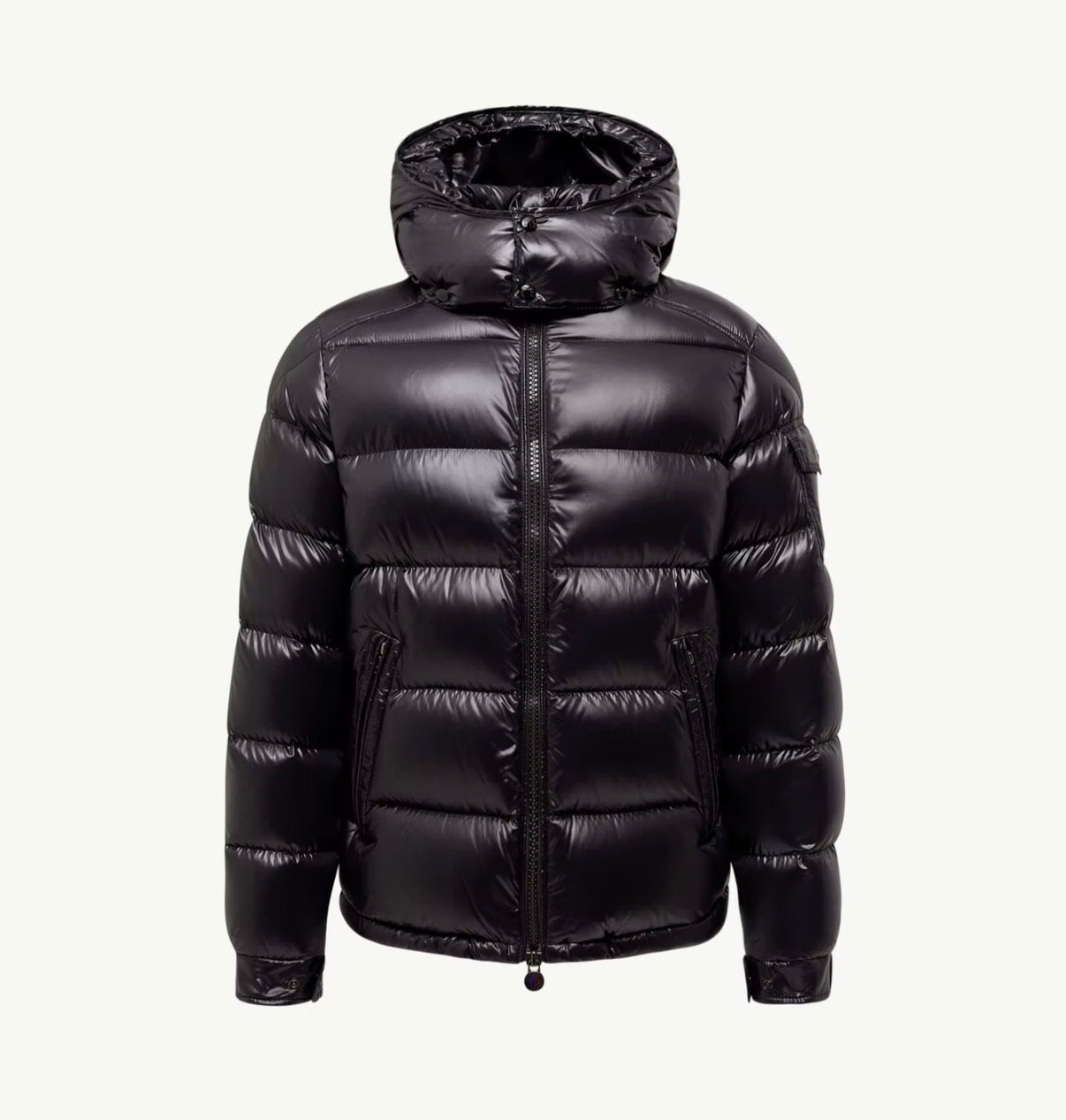 'Sale' Moncler Maya Black Hooded Short Down Jacket - Multiple Sizes