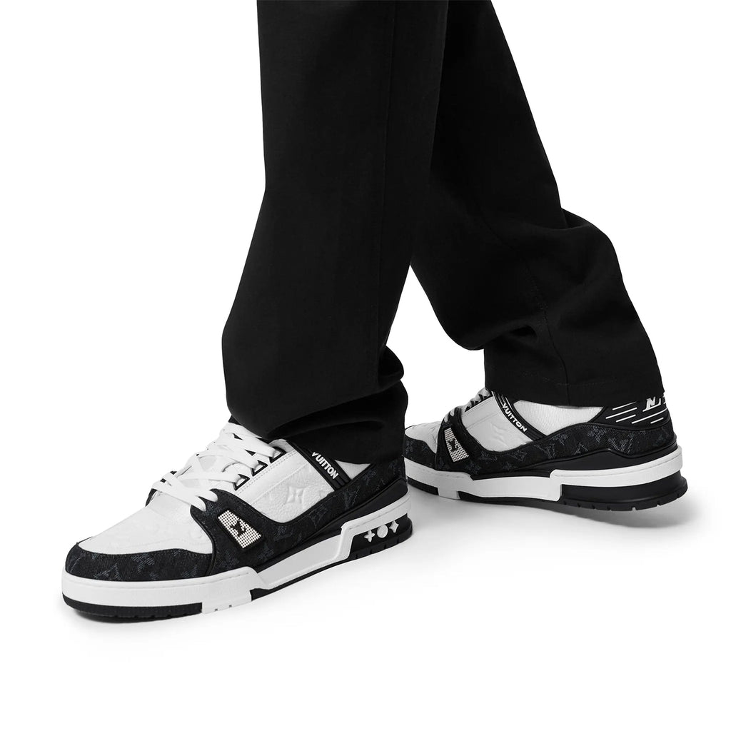 Louis Vuitton Black / White Denim Trainers BRAND NEW 🏴☑️