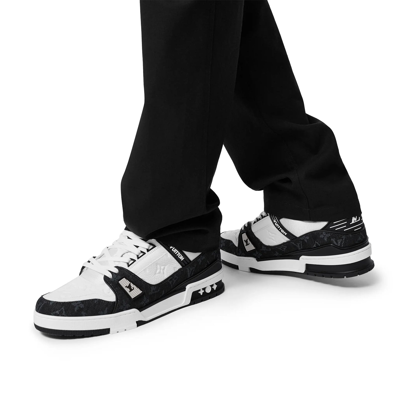 Louis Vuitton Black / White Denim Trainers BRAND NEW 🏴☑️