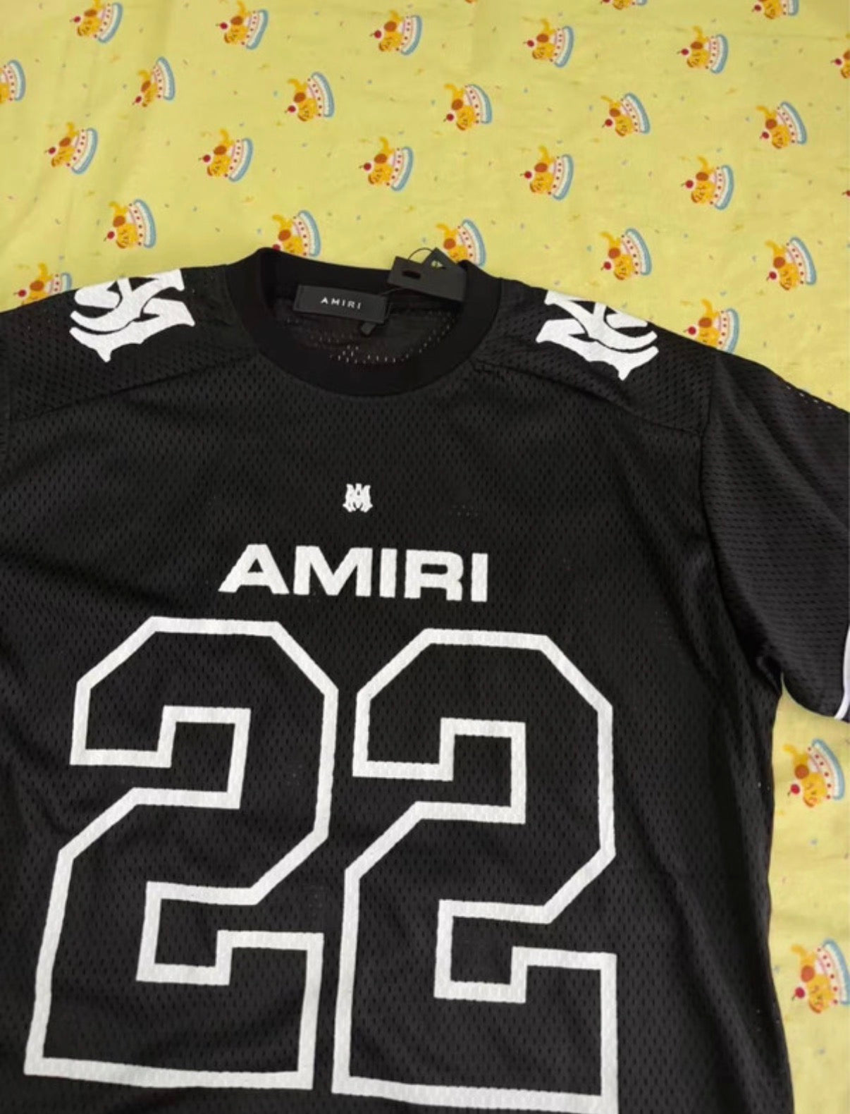 Amiri Black Mesh Basketball Jersey⚫️