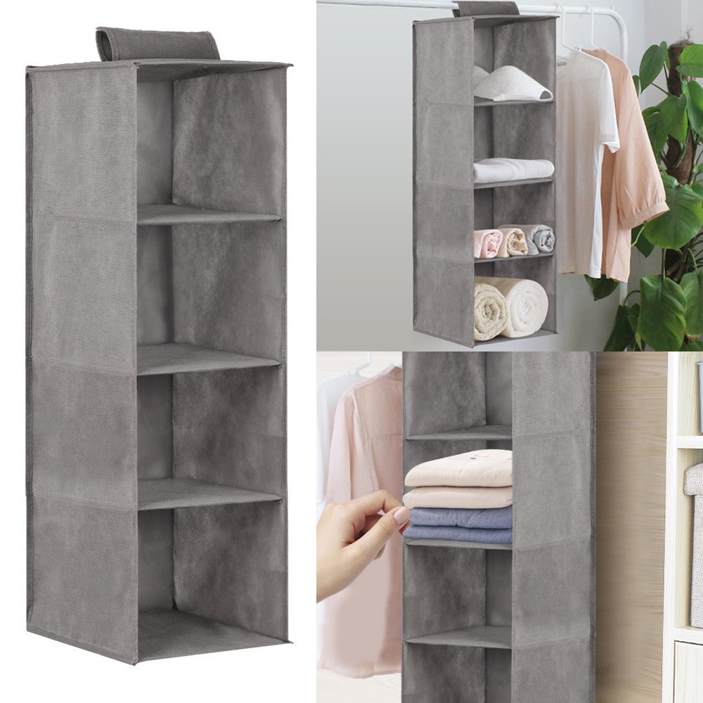 Tidy Hanging Storage Bag Multi-Purpose Wardrobe Shelf for Clothes & Shoes - New 🏴