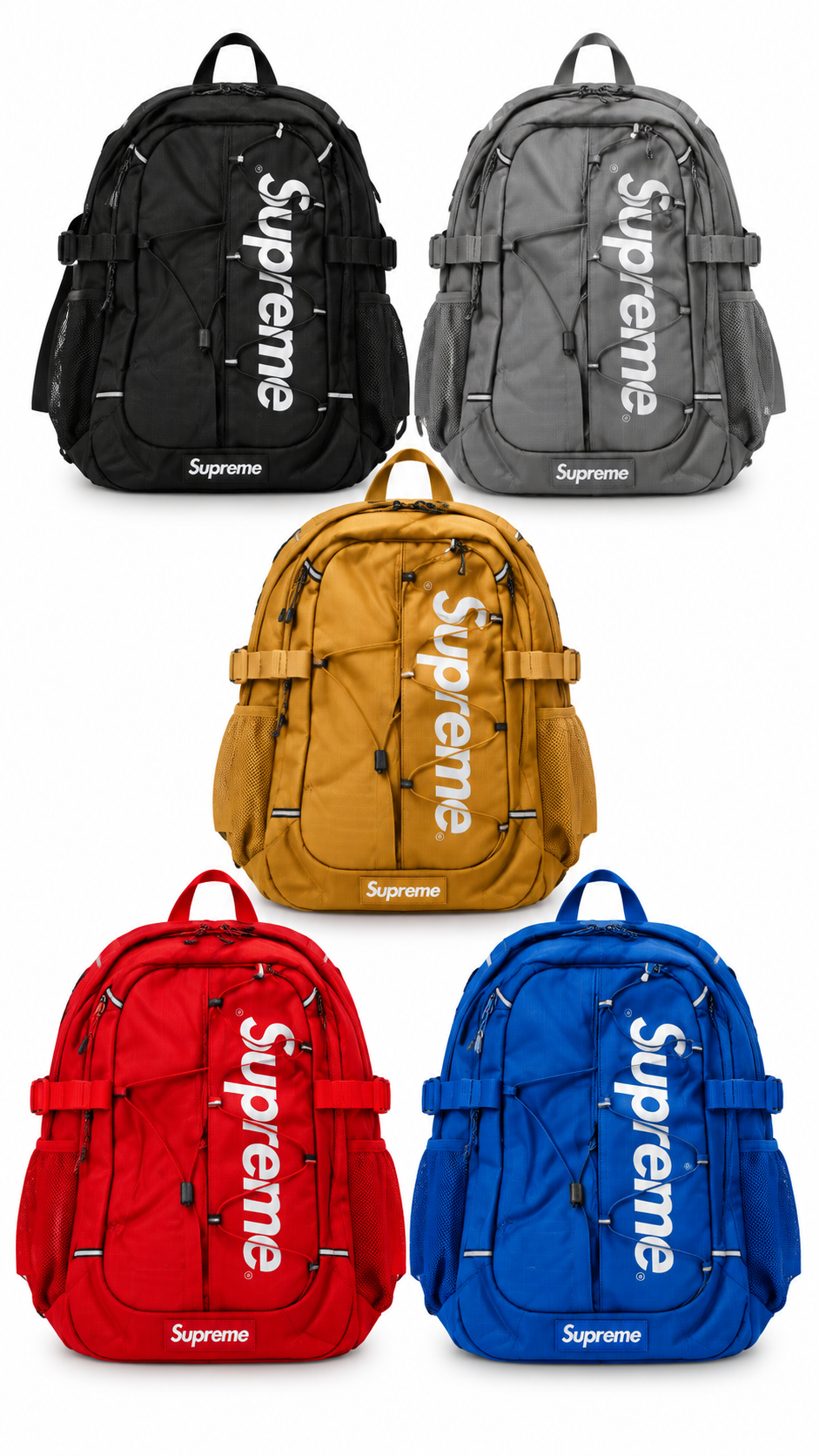 Supreme 3M Reflective Ripstop Backpack – Multi-Pocket Laptop Daypack,