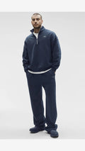 ‘SALE’ Alo Accolade 1/4 Zip Pullover “Navy” Straight Leg Tracksuit