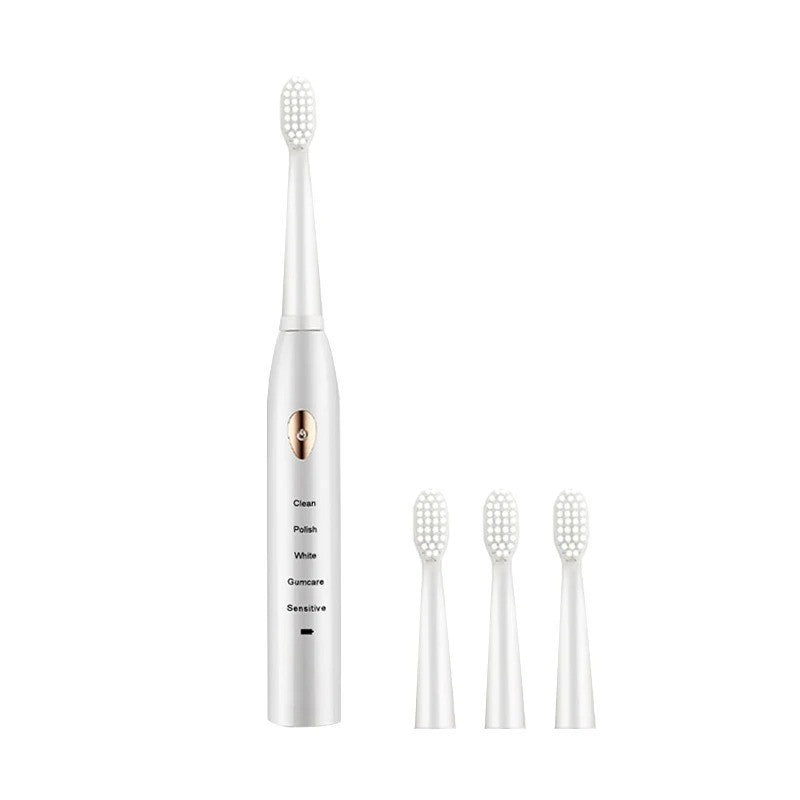 Jianpai Adult Black White Classic Acoustic Electric Toothbrush Adult 5-gear Mode - New 🏴