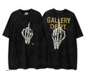 Gallery Dept. Black/Grey Washed Skeleton Hand Mens Tshirt