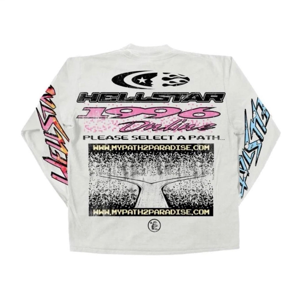 Hellstar Pixel Tee L/S White