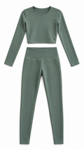 lululemon Women's 2 Piece Co ord  Set Long Sleeve Top High Waist Leggings I Authenticity Guaranteed