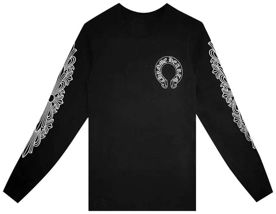 Chrome Hearts Horseshoe Thermal Waffle T-Shirt 'Black New ⚪️
