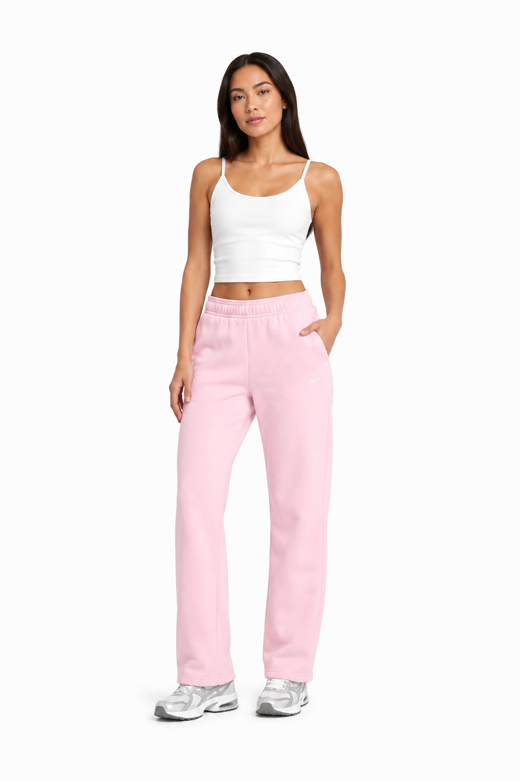 SKIMS COTTON FLEECE
CLASSIC STRAIGHT
LEG PANT I HALITE