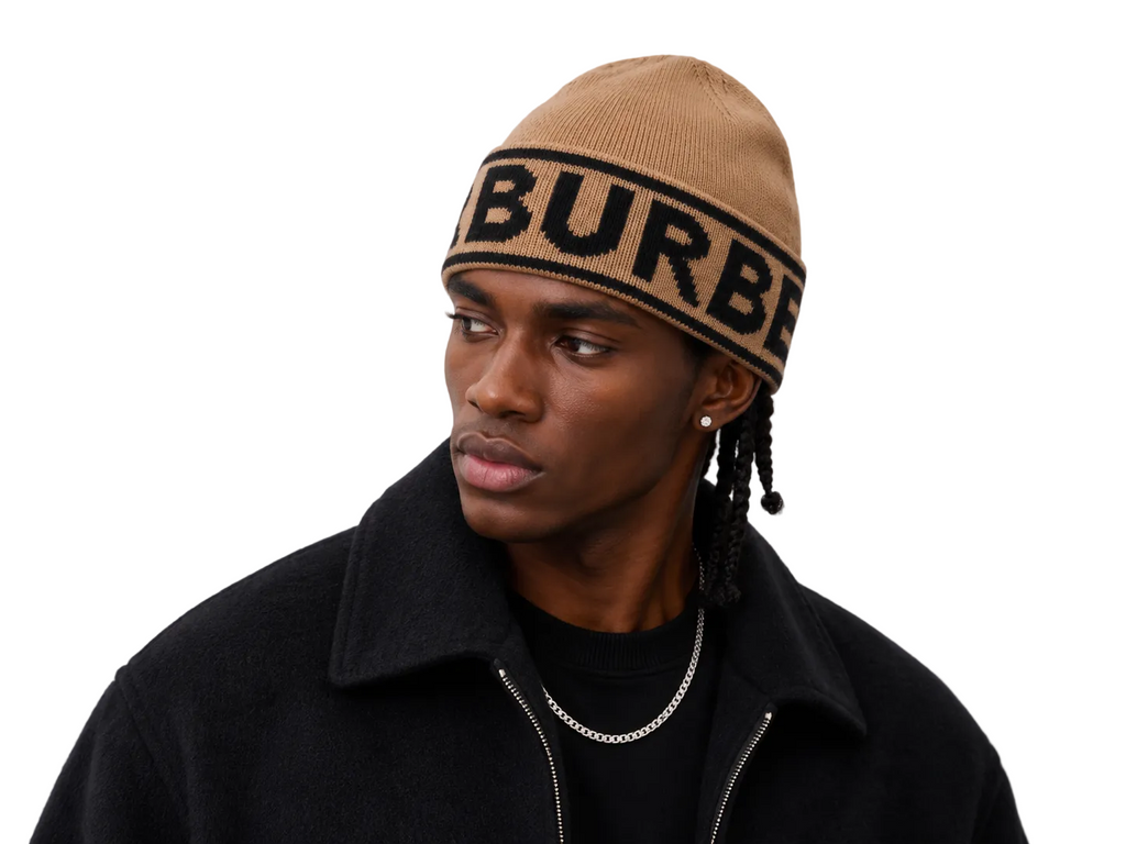 Burberry Cashmere Beanie - Camel