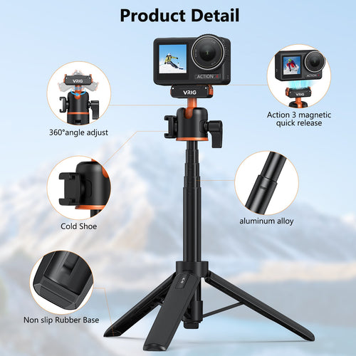 3 in 1 Portable Selfie Stick Handheld Tripod Quick Release For DJI Action 6 5 4 - New 🏴