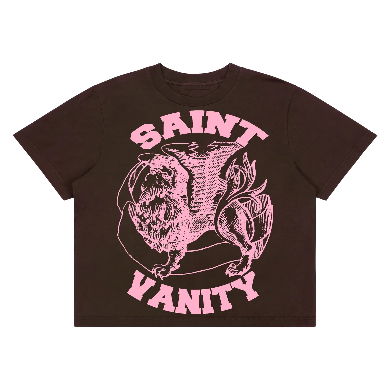 Saint Vanity Griffin Logo Tee “Brown/Pink” (Pre-Order)