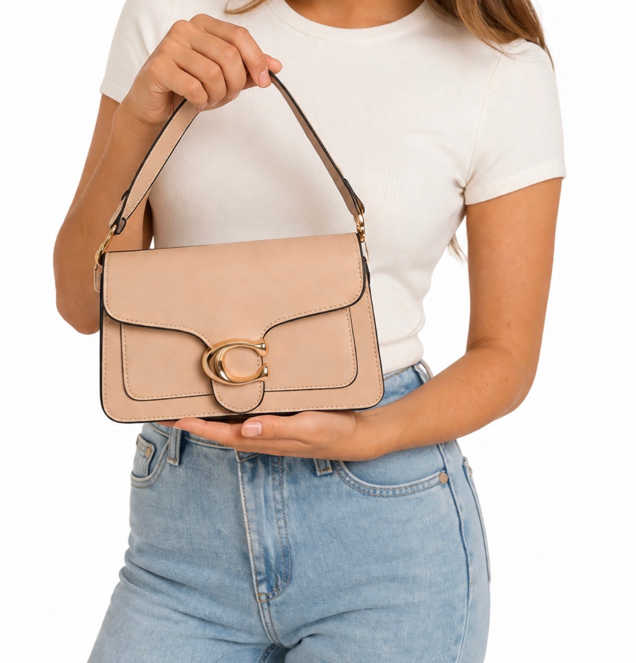 Coach Shoulder Bag - Beige