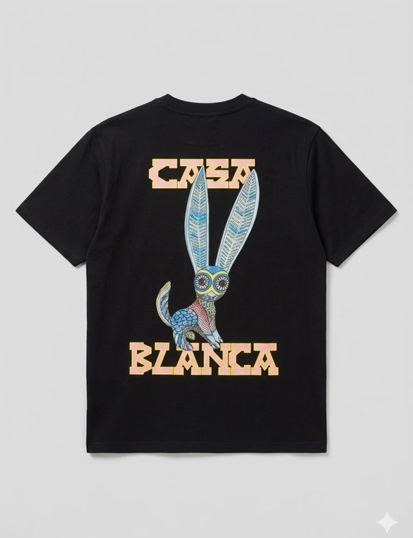 Casablanca Paris Fennec Fox Graphic T-Shirt Black Large Tennis Club