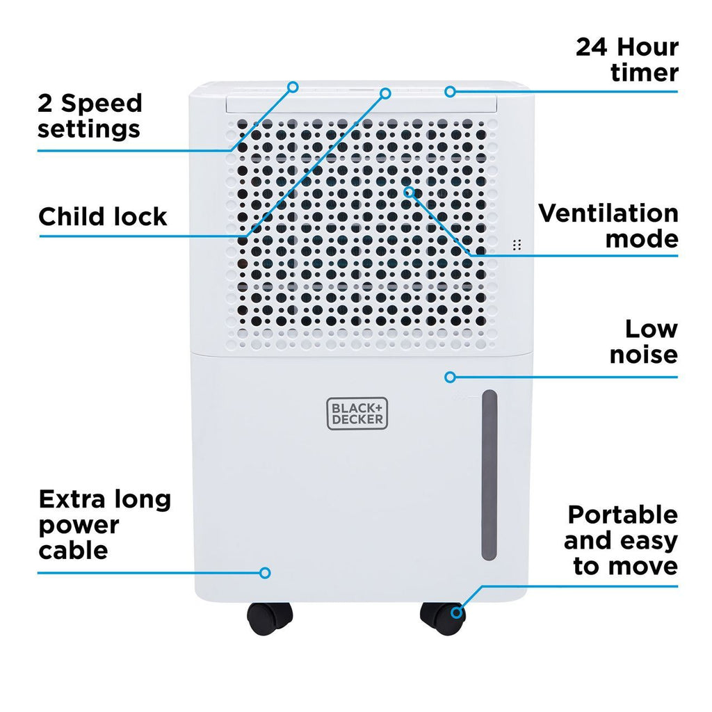 Black & Decker RKW BXEH60016GB Dehumidifier White New 🏴☑️