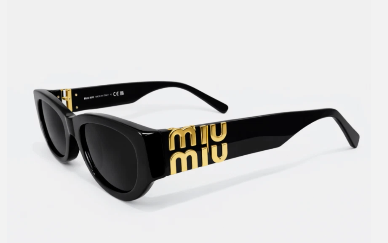 Miu Miu Glimpse Square Sunglasses SMU09W Black/Grey Lens - Pre owned 🏴