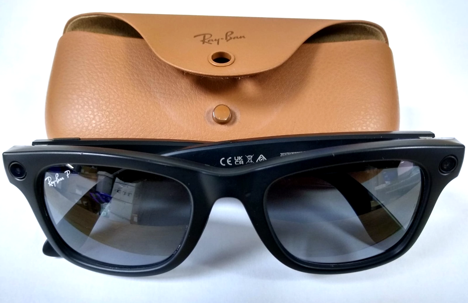 RAY-BAN Meta Wayfarer Glasses, Matte Black, Polarized Gradient Graphite - used 🏴☑️