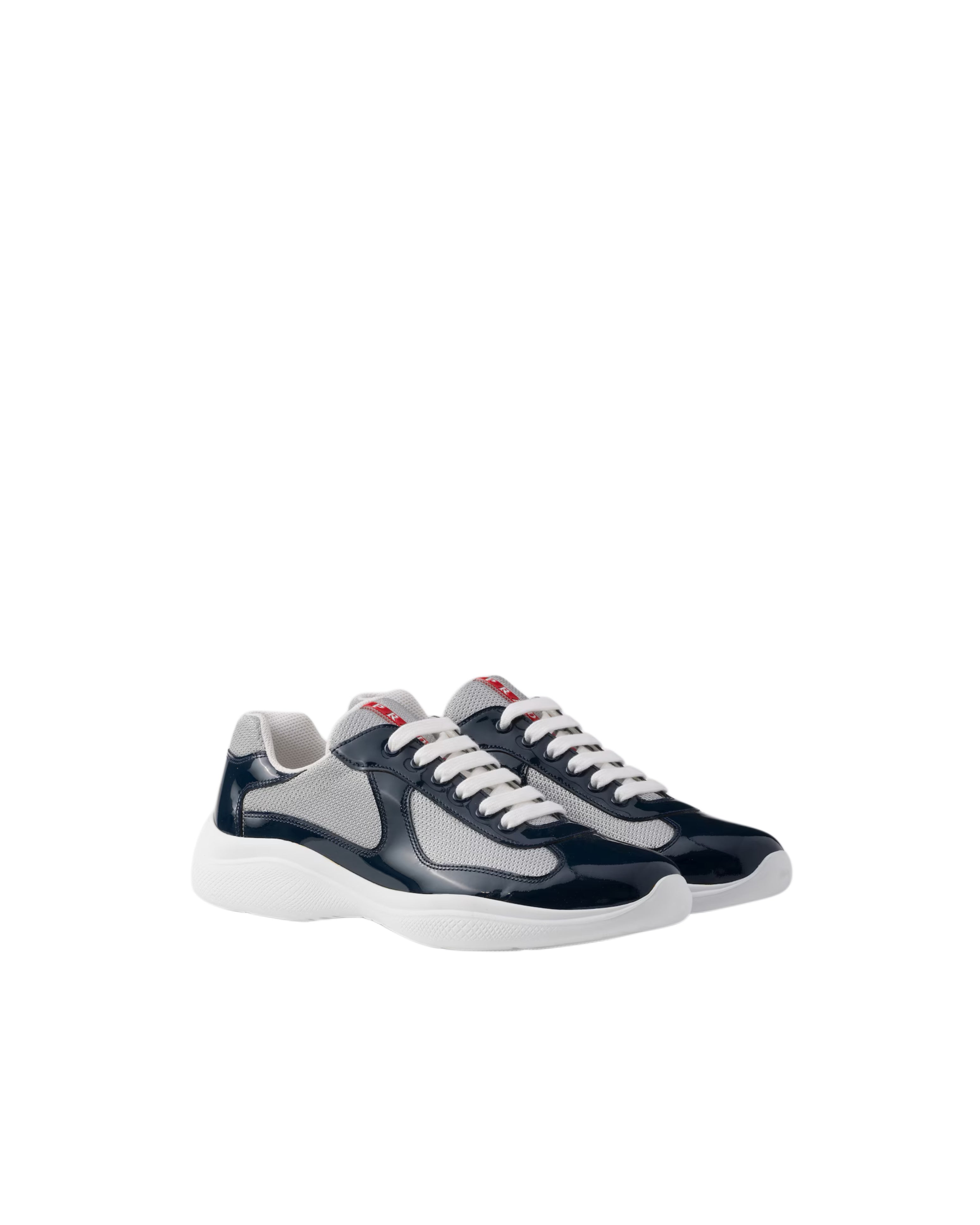 Patent leather and technical fabric Prada America's Cup sneakers 📲