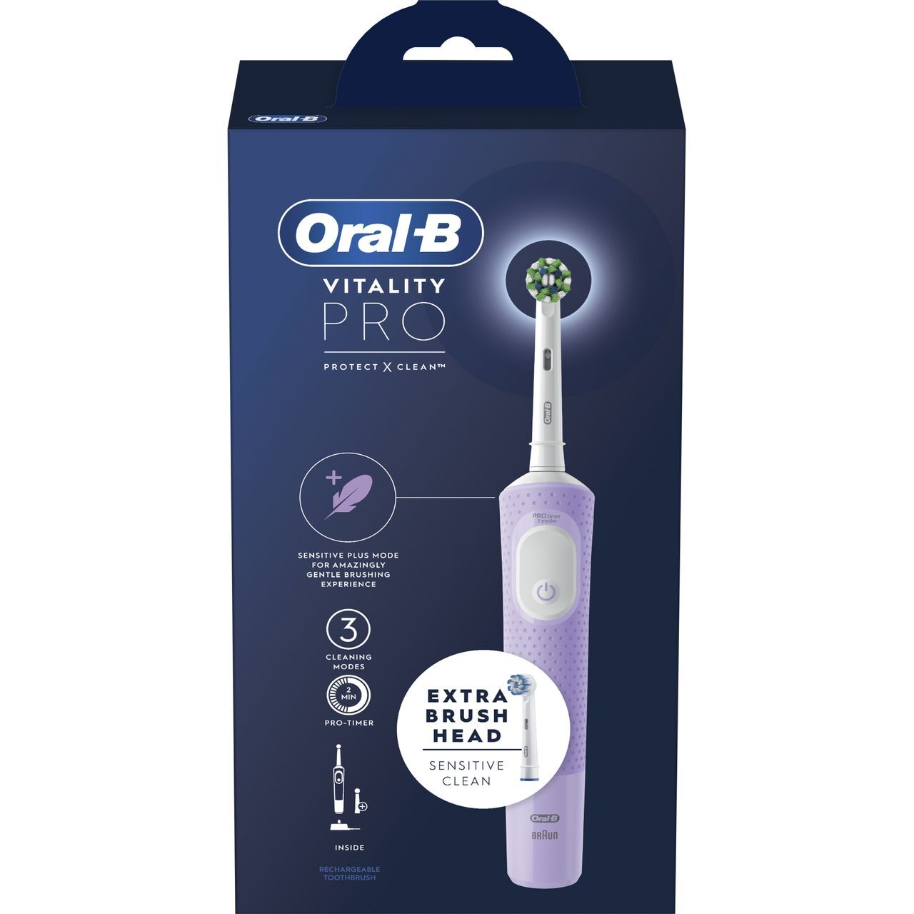 Oral-B Vitality PRO Electric Toothbrush With Timer Lilac - New 🏴