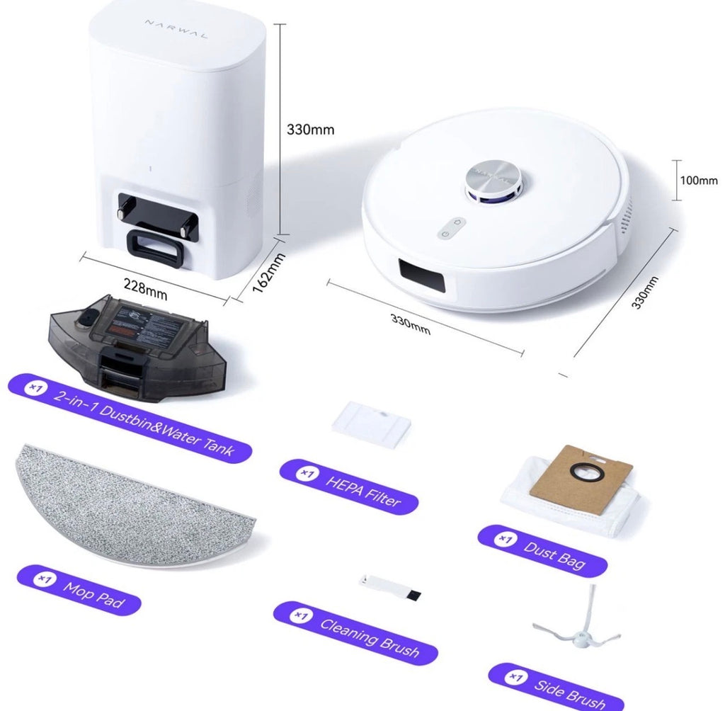 Narwal CP-ZD-A00198-00-00 Robotic Vacuum Cleaner Freo S White☑️🏴