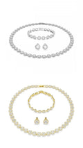 Swarovski Una Angelic Round Cut Pavé Necklace, Earrings & Bracelet Set 38cm, 1cm, 16.5cm